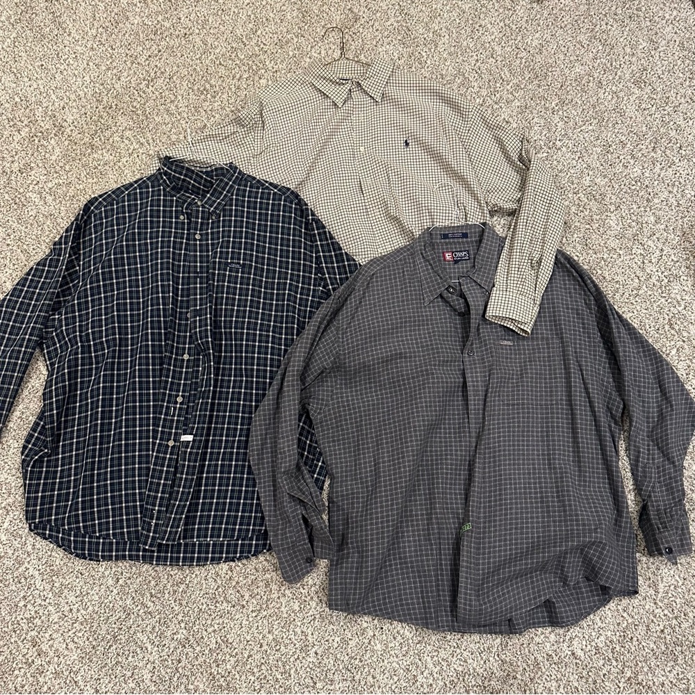 RALPH LAUREN Men’s Dress Shirts Size XXL Set of 3